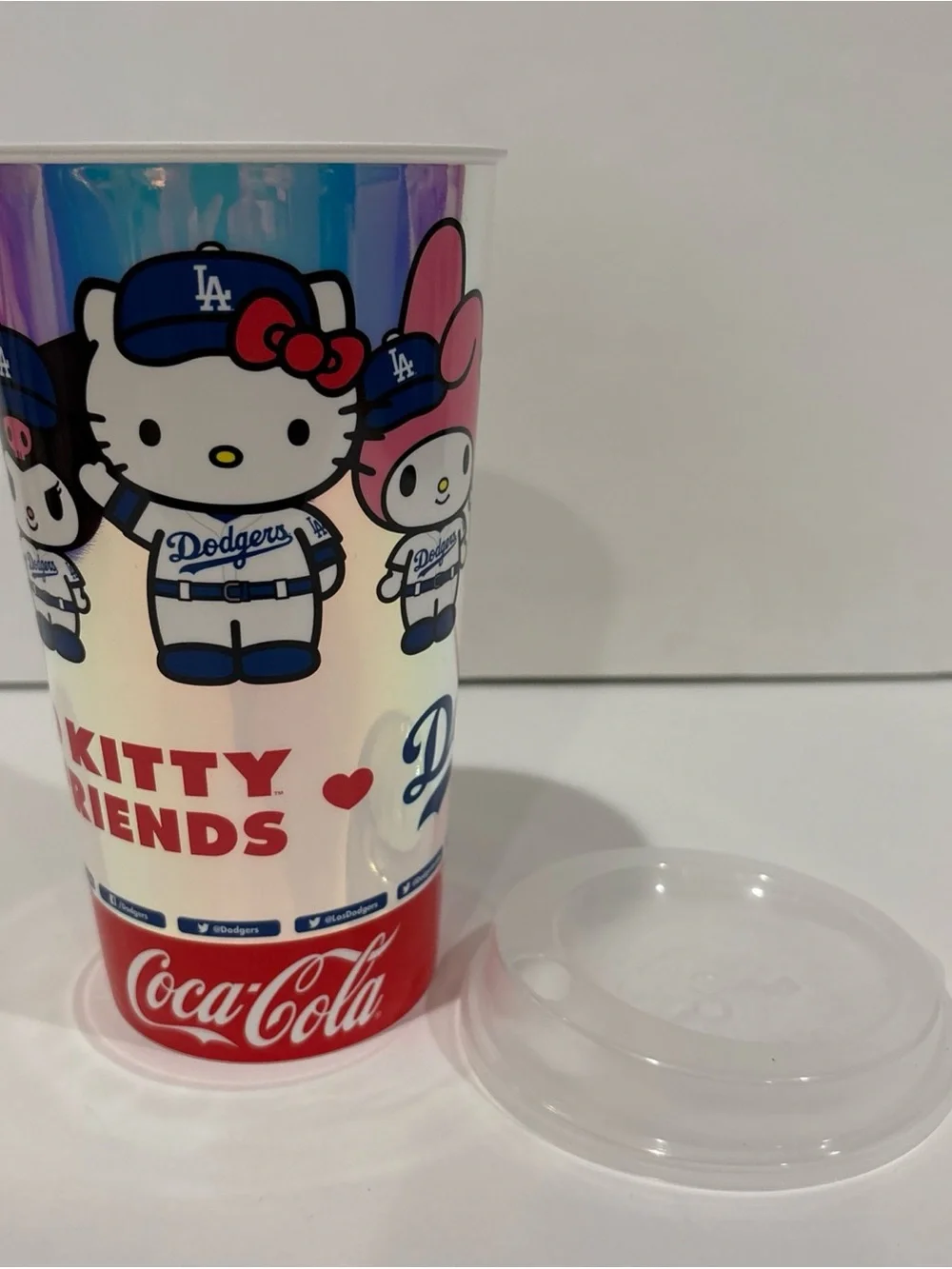 Hello Kitty and Friends Dodgers stadium Iridescent plastic Drink Cup Souvenir